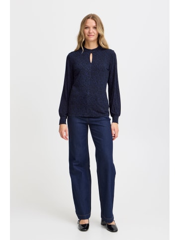 Fransa FRCERICA TEE 4 regular fit in Black Navy mix AOP MA24 02F