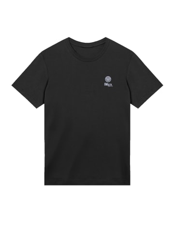 F4NT4STIC T-Shirt Smiley Split Wordmark light Bestickt in schwarz