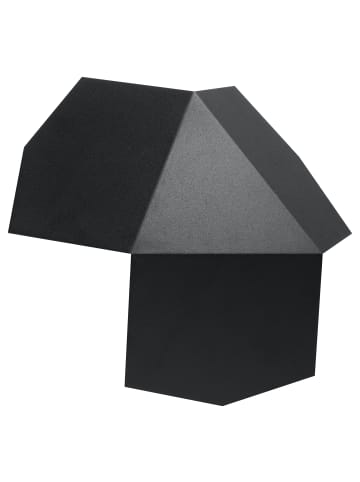 Nice Lamps Wandleuchte HIRU Stahl in Schwarz moderne geometrische Lampe 2XG9 LED NICE LAMPS