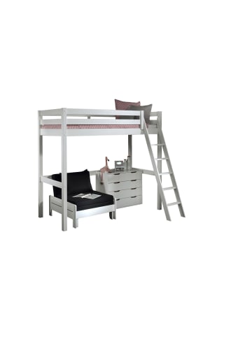 58 aufm Kessel HOCHBETT Karolina 209x190x165 aus Massivholz+MDF in Weiß