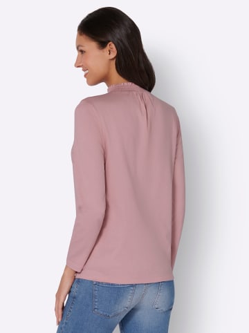 Sieh an! Stehkragen-Shirt in hortensie