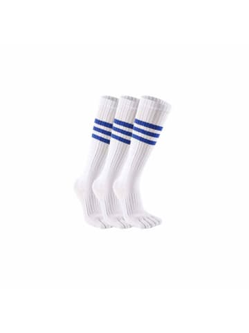 MUNADUNA 3er-Pack Lange Yoga-/Pilates-Zehensocken Anti-Rutsch in Weiß