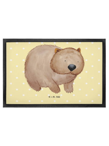 Mr. & Mrs. Panda Schmutzmatte Wombat ohne Spruch in Gelb Pastell