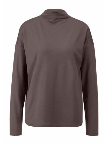 Hessnatur Hessnatur Longsleeve Oversize aus reiner Bio-Merinowolle in dunkles mauve
