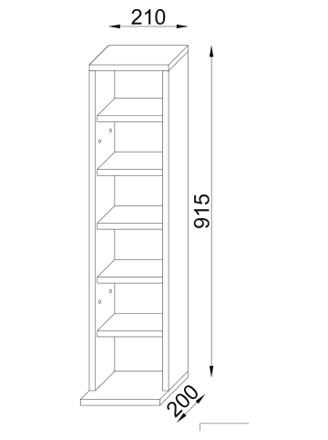 VCM  Holz CD DVD Stand Regal Schrank  Milano in Buche