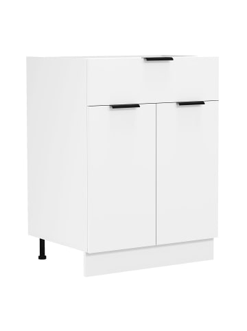 ebuy24 Küchenunterschrank Fasola Weiß 60 x 46 cm