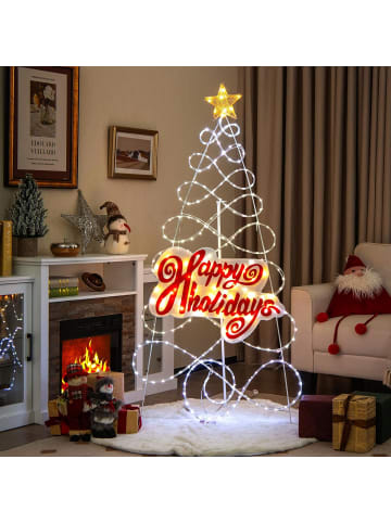 COSTWAY Weihnachtsbaum mit 216 LEDs in Bunt