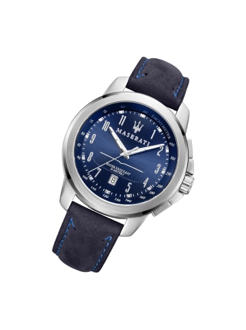 Maserati Analog-Armbanduhr Maserati Successo in blau groß (ca. 52x44mm)