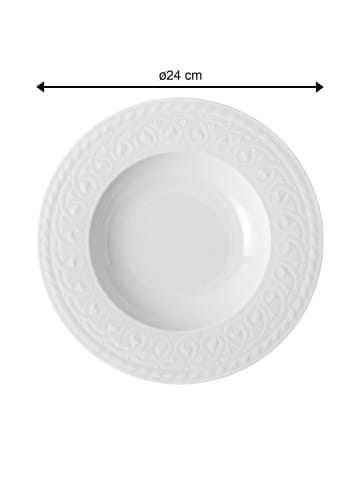 6er Set Suppenteller Cellini in Weiß ø 24 cm