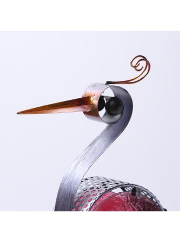 MARELIDA LED Solar Gartenfigur Vogel in bunt - H: 57cm