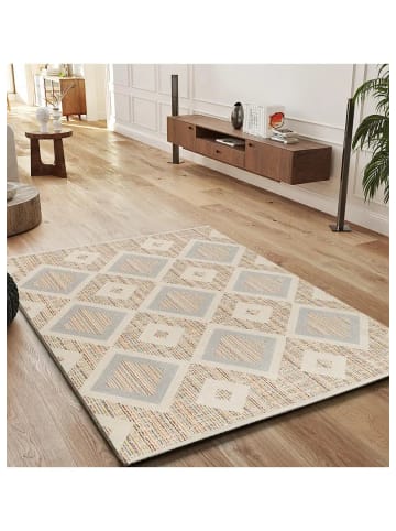 Atticgo Kurzflor-Teppich Läufer SIROCO in mehrfarbig / beige