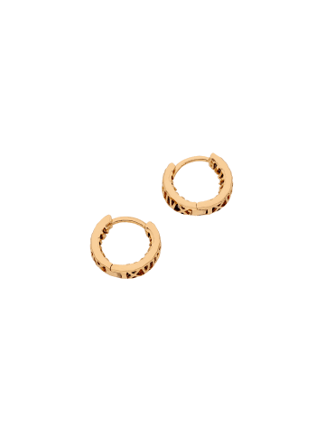 IZIA Women Hoop Earrings in Rose Gold Navy