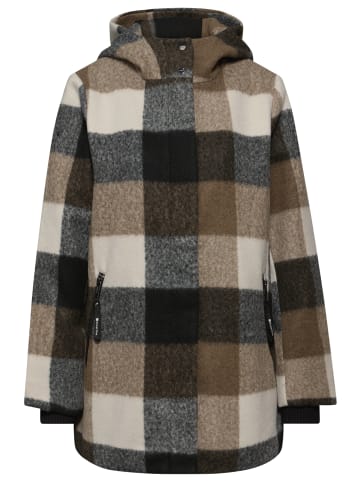 Street One 'Karierte Jacke mit Kapuze' Schwarz