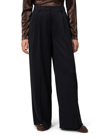 Zero  Bundfaltenhose aus Viskose-Mix 32 Inch in Black Beauty