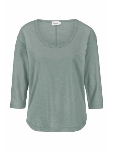Hessnatur Hessnatur Light Slub Longsleeve Relaxed aus reiner Bio-Baumwolle in mattgrün