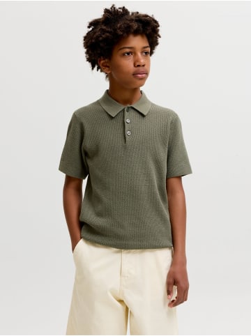 JACK & JONES Junior Gestricktes Polo in Tea Leaf