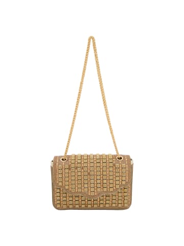 faina Women Flap Bag in Gold