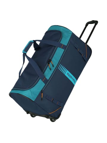 travelite Basics Active - Rollenreisetasche 86L 70 cm (anthracite) in petrol