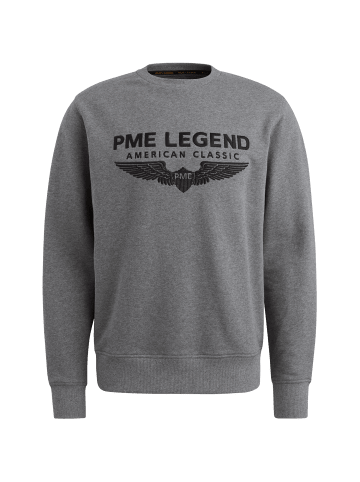 PME Legend Pullover CREWNECK SOFT TERRY WITH LOGO in Grau