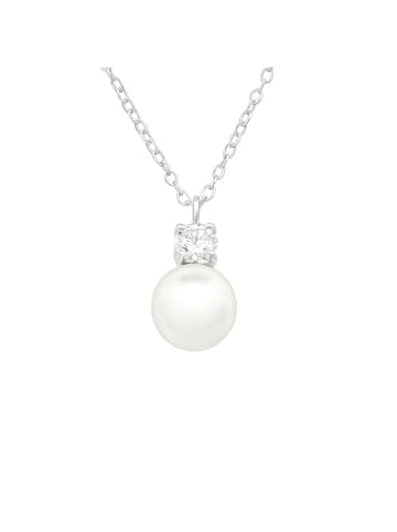 Alexander York Kette mit Anhänger PERLE MIT ZIRKONIA in 925 Sterling Silber, 2-tlg. in silber