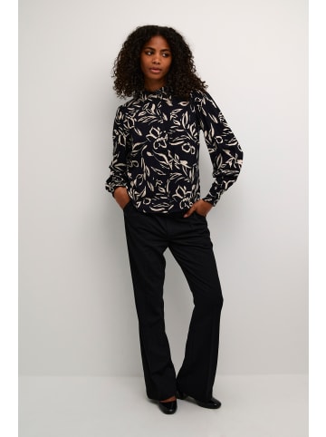 Kaffe Langarm - Hemd KAforrest in Black/Sand Painted Flower