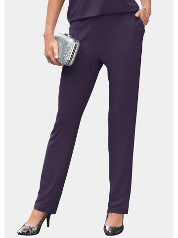 GOLDNER Trageangenehme Jerseyhose Martha mit Bundfalten in amethyst