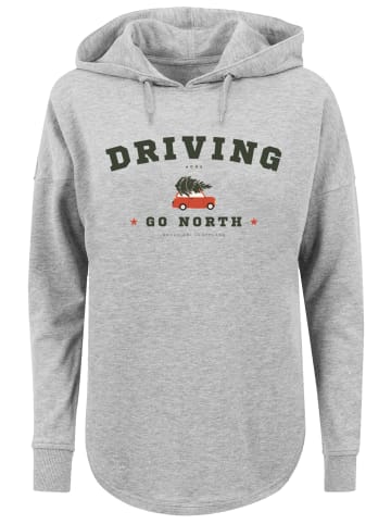 F4NT4STIC Oversized Hoodie Driving Home Weihnachten in grau