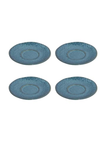 LEONARDO 4er Set Untertassen Matera in ø 15.0 cm in blau