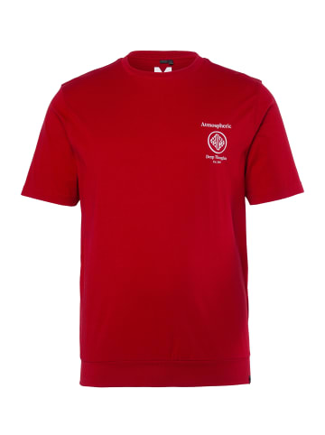 Men Plus Kurzarm T-Shirt in rubinrot