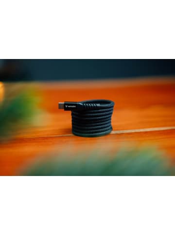 COFI 1453 Verbatim USB-C zu USB-C 1,2m Kabel 100W Schnellladen mit Magnet in Schwarz