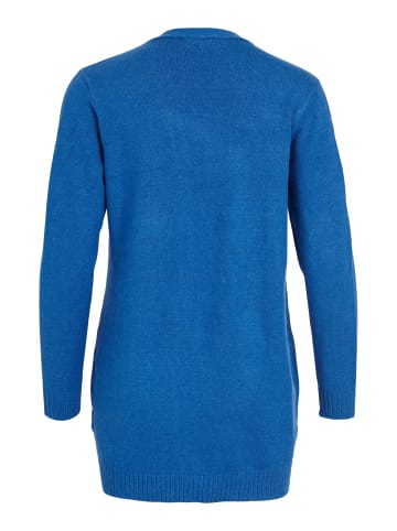 Vila Feinstrick Basic Cardigan Stretch mit Taschen VIRIL in Blau-3