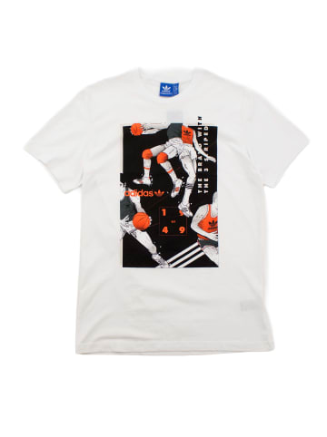adidas Shirt Tongue Basketball Tee Men in Weiß