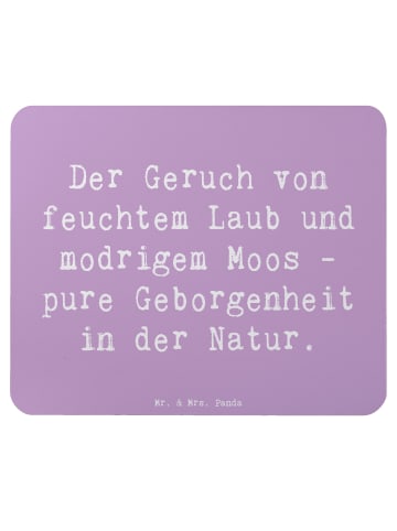 Mr. & Mrs. Panda Mouse Pad Spruch Geborgenheit in der Natur mit ... in Lavendeltraum