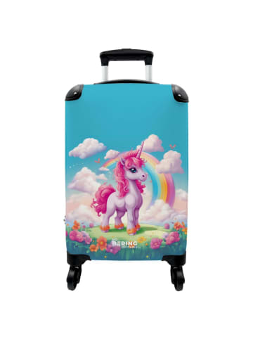 NoBoringSuitCases Suitcase Rosa Einhorn-Druck mit Regenbogen und