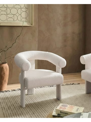 Beliani Sessel ILBRO in Weiß - (W) 77 x (H) 76 x (L) 68 cm