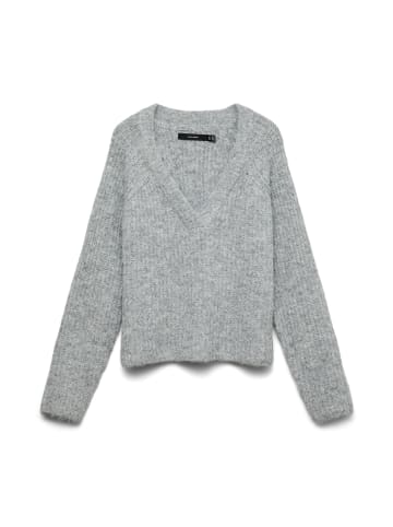 Vero Moda Strickpullover in Medium Grey Melange