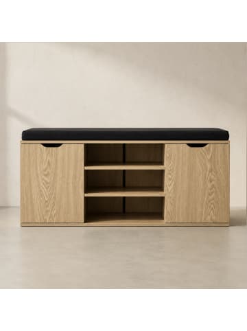 BOXIMO Schuhschrank mit Sitzfläche PORTA in Braun, (B) 30 x (H) 46 x (L) 103 cm
