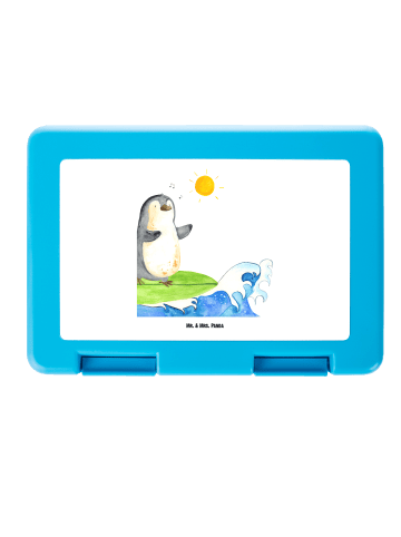 Mr. & Mrs. Panda Lunchbox Pinguin Surfer ohne Spruch in Weiß