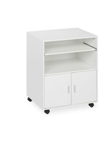 relaxdays Rollcontainer in Weiß - (B)60 x (H)74 x (T)48 cm