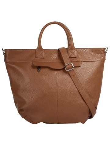 Samantha Look Handtasche echt Leder in cognac