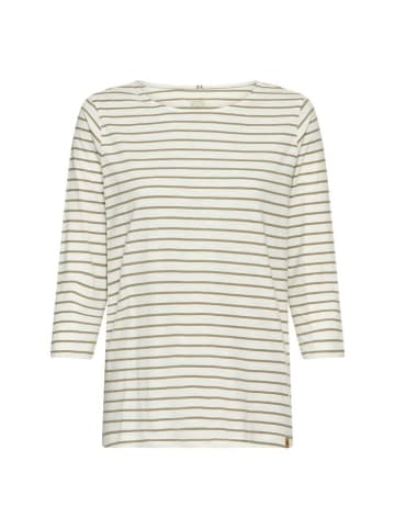 Camel Active Langarmshirt in light khaki stripes
