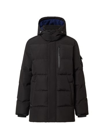 CASH-MERE.CH Daunenparka Mantel mit Kapuze und Kaschmirfutter in Schwarz