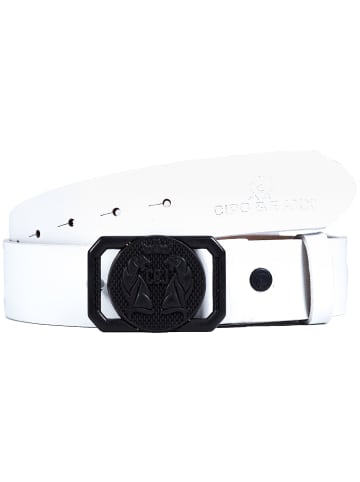 Cipo & Baxx Cipo & Baxx Herren Gürtel CG145 White 110cm x 3,8cm