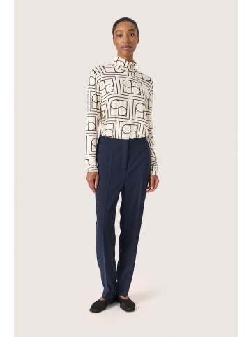 Soaked in Luxury Casual Hose SLCewtona Gerade Passform in Night Sky