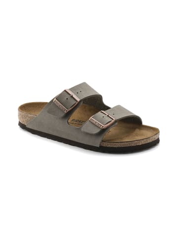 Birkenstock Pantoletten Arizona BF Nubuk in Grau