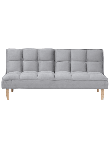 Beliani 3-Sitzer Sofa SILJAN in Grau/Braun - (W) 177 x (H) 80 x (L) 80 cm