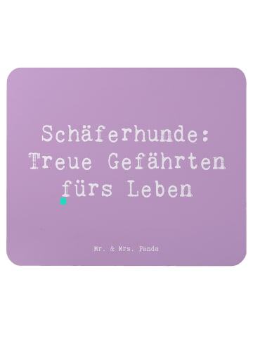 Mr. & Mrs. Panda Mauspad Spruch Schäferhund Gefährten mit Spruch in Lavendeltraum