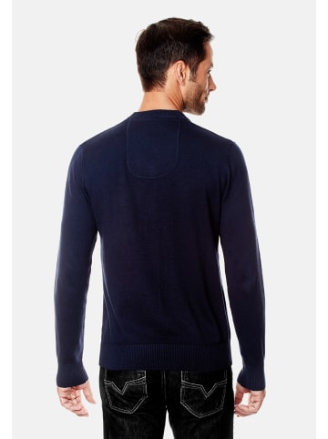 Vincenzo Boretti Pullover tailliert in dunkelblau