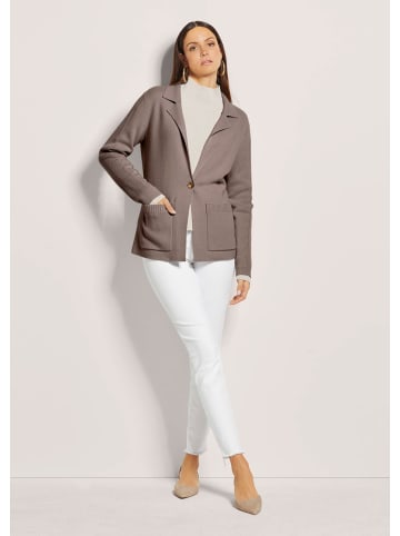 MADELEINE Strickjacke aus Merinowolle und Kaschmir in cappuccino