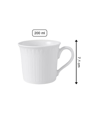 Villeroy & Boch 6er Set Kaffee- / Teetasse Cellini 200 ml in weiß